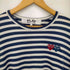 プレイコムデギャルソン PLAY COMME des GARCONS 19AW AD2019 Striped T-Shirt With Double Heart メンズ JPN:XL