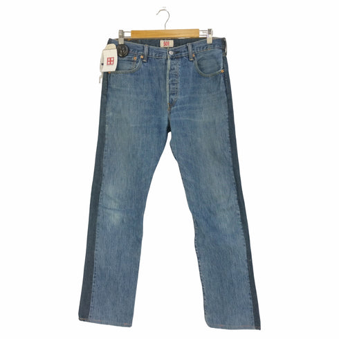ブレス BLESS 3087 JEANS PLEAT FRONT 再構築 ドッキングデニムパンツ メンズ L