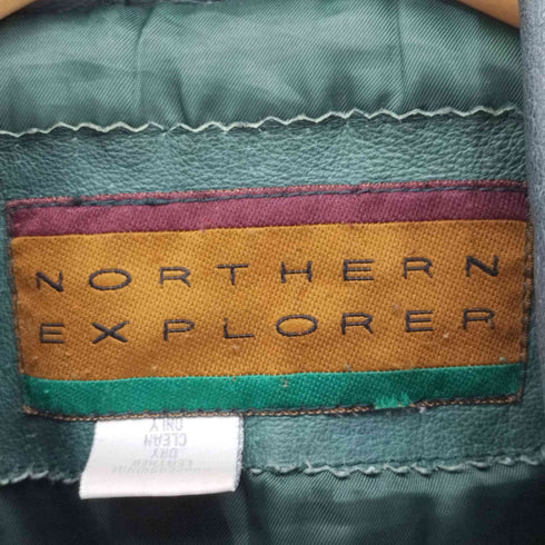 northern explorer A-2 エポレット付き ジップアップ レザーブルゾンジャケット メンズ