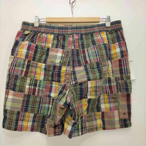 ポロラルフローレン POLO RALPH LAUREN 90s マドラスチェックパッチワーク スイムショーツ 水着 メンズ JPN:M