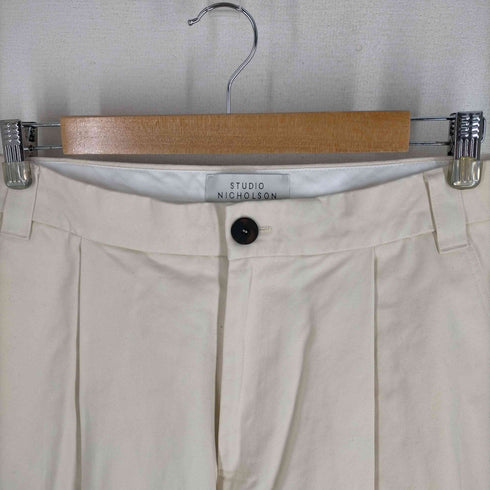 スタジオニコルソン STUDIO NICHOLSON 23AW Deep Pleat Volume Pant コットンタックワイドパンツ メンズ JPN:M