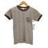 スポーツウエア Sportswear 80s USA製 NORTHWESTERN 1851 プリント リンガーTシャツ レディース import:XL