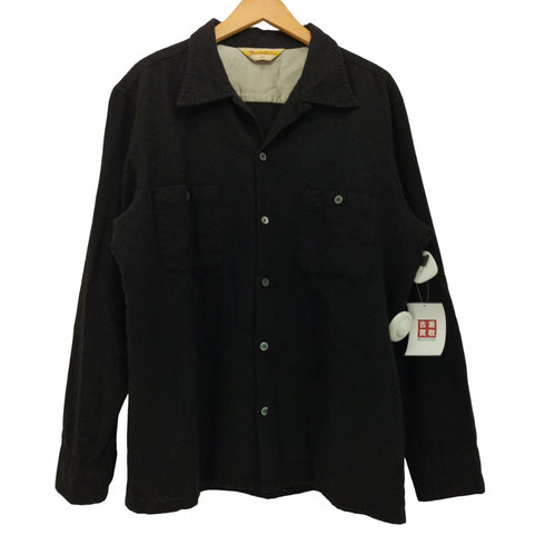 テンダーロイン TENDERLOIN ウールオープンカラーシャツ ボックスシルエット シェルボタン メンズ JPN:42