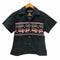 バンビーノ BAMBINO アズテック柄 S/S オープンカラーシャツ レディース JPN:1