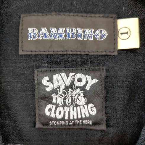 バンビーノ BAMBINO アズテック柄 S/S オープンカラーシャツ レディース JPN:1