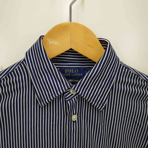 ポロラルフローレン POLO RALPH LAUREN ポニー刺繍 ストライプ ロングスリーブシャツ KINIT DRESS SHIRT レディース 160/84