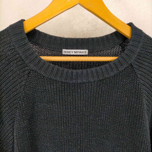 イッセイミヤケ ISSEY MIYAKE 90s 銀タグ リブラインコットンウールニット メンズ JPN:2