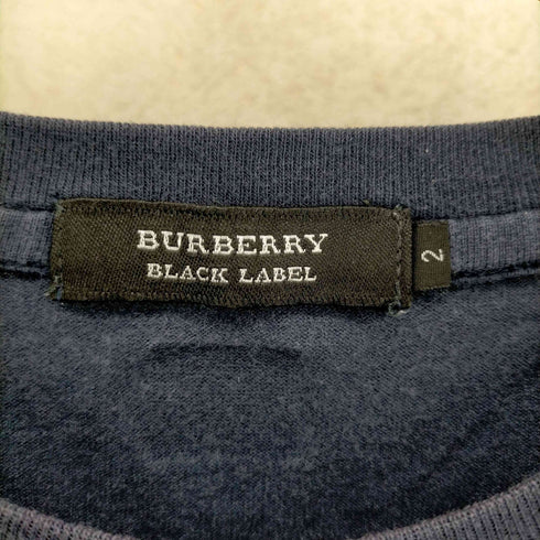 バーバリーブラックレーベル BURBERRY BLACK LABEL 刺繍ロゴクルーネックポケットTシャツ メンズ JPN:2