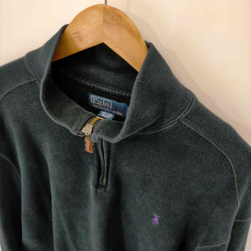 ポロバイラルフローレン Polo by RALPH LAUREN スモールポニー刺繍ハーフジップコットンニット メンズ import:XL