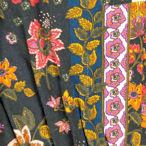 ザラ ZARA LONG PATCHWORK DRESS レディース S