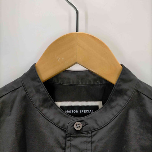 メゾンスペシャル MAISON SPECIAL Supima Cotton Stand Collar Long Shirt レディース FREE