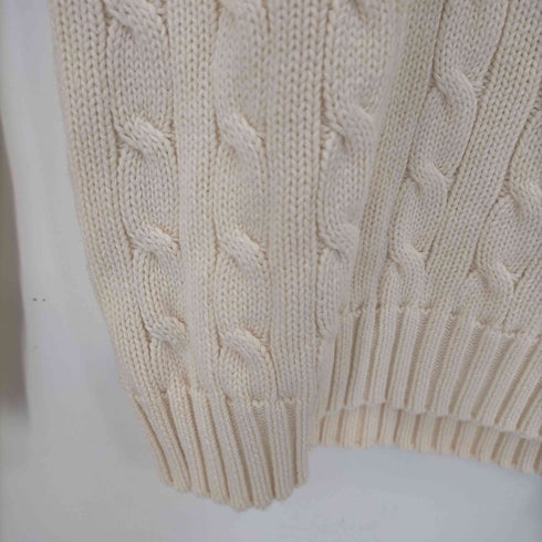 ラルフローレン RALPH LAUREN ポニー刺繍 ケーブルコットンニット レディース import:XS