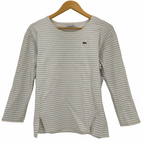 ラコステ LACOSTE ワニワッペン ワンポイント ボーダーカットソー レディース 36