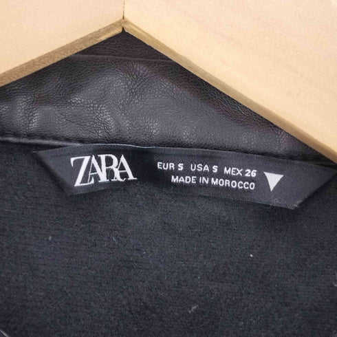 ザラ ZARA FAUX LEATHER BELTED DRESS フェイクレザー シャツワンピース レディース import:S