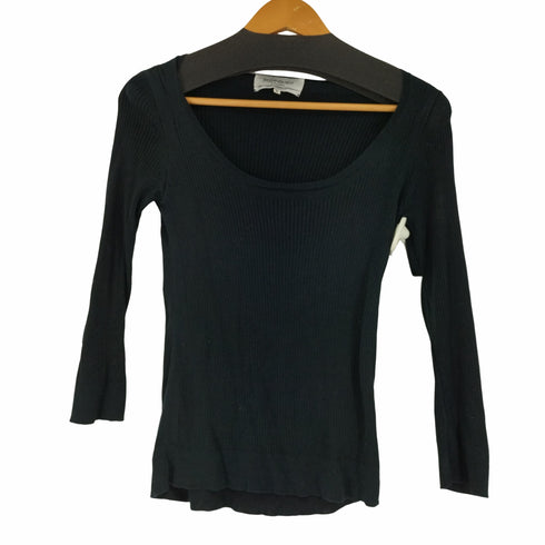 イヴサンローラン Yves Saint Laurent 90-00s rive gauche MADE IN ITALY コットンリブニットトップス レディース import:M