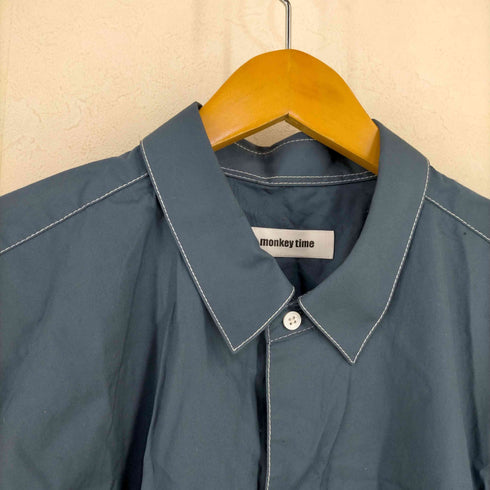 モンキータイム MONKEY TIME BROAD WIDE W CUF white STITCH シャツ メンズ JPN:M