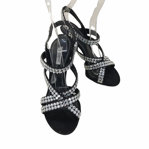 ドルチェアンドガッバーナ DOLCE&GABBANA ビジュー ストラップパンプス レディース 37