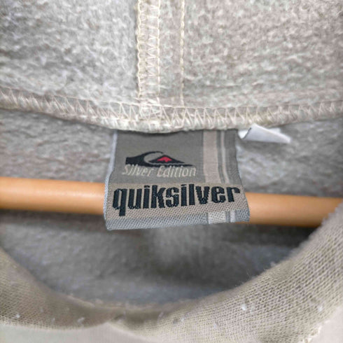 クイックシルバー Quiksilver 90S USA製 裏起毛 ビッグロゴプリント プルオーバーパーカー メンズ import:L