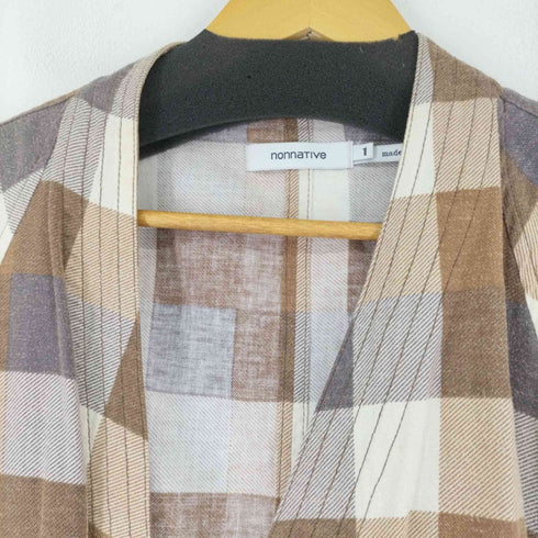 ノンネイティブ nonnative MASTER COAT COTTON NEL BLOCK CHECK PRINT メンズ JPN:1