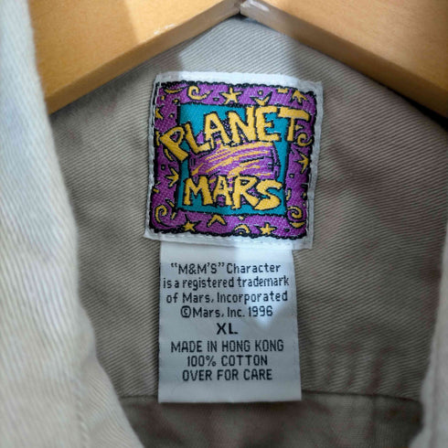 planet mars 90s キャラクター刺繍ワークシャツ メンズ XL