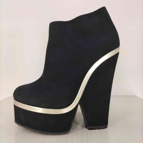ジュゼッペザノッティデザイン GIUSEPPE ZANOTTI DESIGN 厚底 サイドジップ スエード ヒールブーティ レディース 39