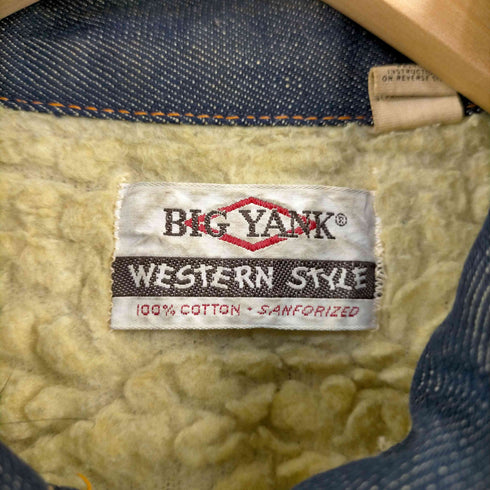 ビッグヤンク BIG YANK 60~70s WESTERN STYLE 裏ボアデニムジャケット メンズ