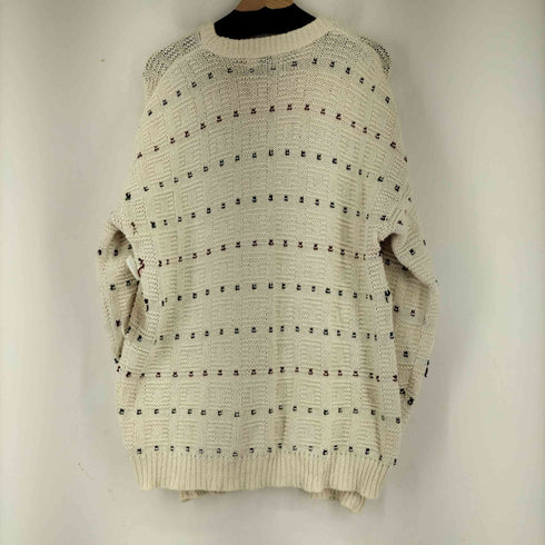 C.J.COTTON 80-90s MADE IN USA マルチカラードット オーバーサイズ コットンニット メンズ import:L