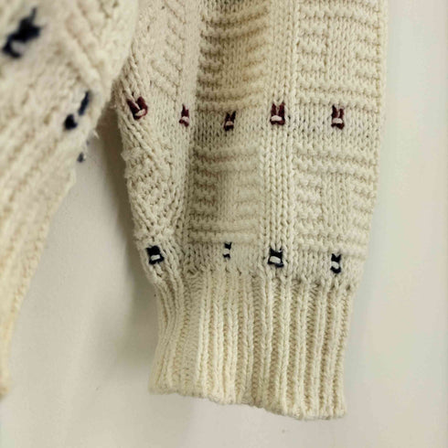 C.J.COTTON 80-90s MADE IN USA マルチカラードット オーバーサイズ コットンニット メンズ import:L
