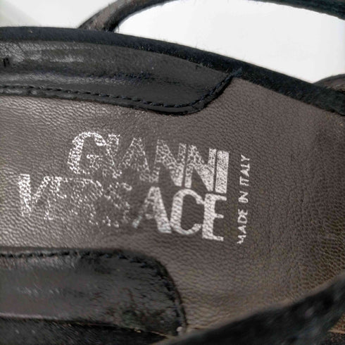 ジャンニヴェルサーチ GIANNI VERSACE アンクルストラップ スタッズ ハイヒール レディース EUR:38
