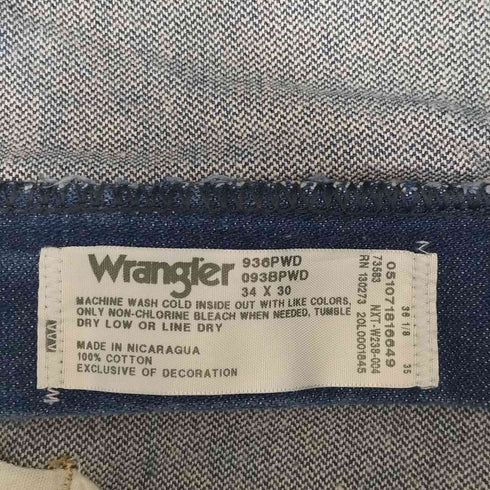 ラングラー Wrangler ジップアップ ストレート デニム パンツ メンズ 34×30