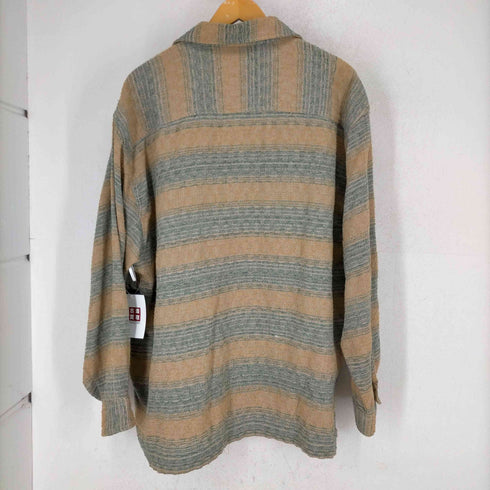 M'CWAY 70S~ インド綿調 ボーダーシャツ メンズ LL