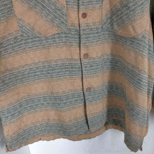 M'CWAY 70S~ インド綿調 ボーダーシャツ メンズ LL