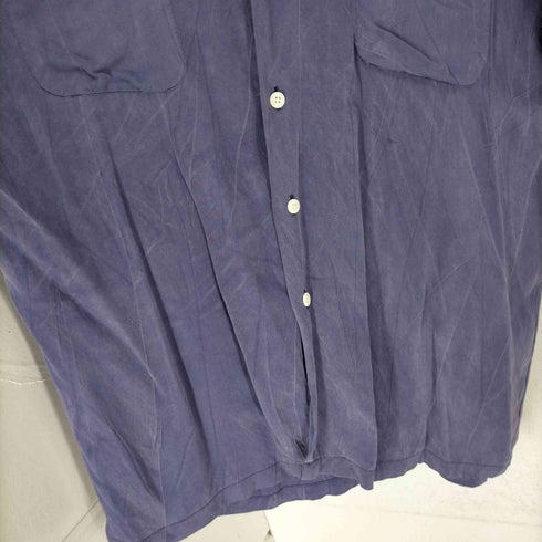 - CLEVE 90S USA製 レーヨン100 フラップポケット 総柄長袖シャツ メンズ import:M