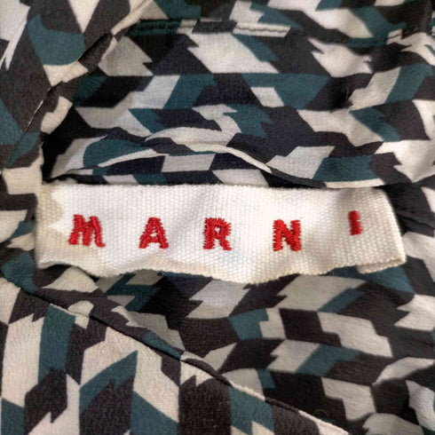 マルニ MARNI シルク フロントフリルブラウス レディース 36