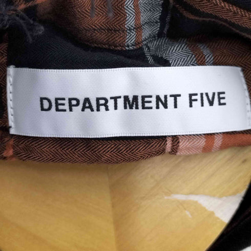 デパートメントファイブ DEPARTMENT FIVE MADE IN ITALY ヘリンボーン コットンチェックシャツ メンズ 41