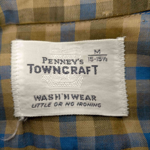 ぺニーズタウンクラフト PENNEYS TOWNCRAFT 60S 船タグ 6B ギンガムチェック ボタンダウン長袖シャツ メンズ import:M