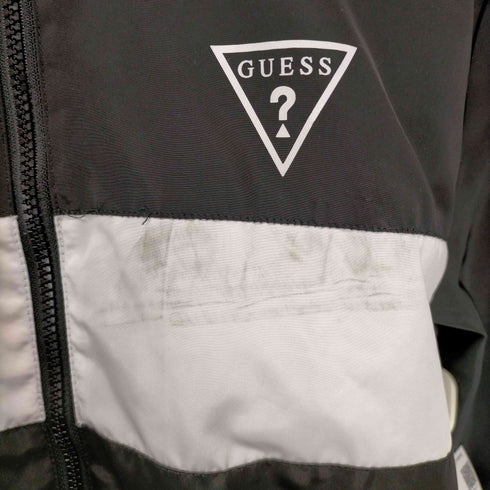 ゲス GUESS アームラインロゴプリントジップアップジャケット メンズ JPN:M