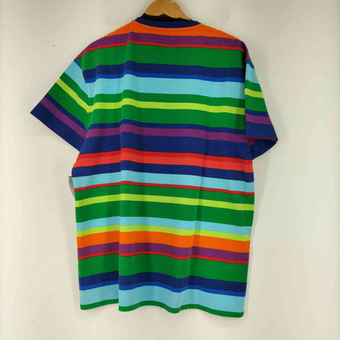 ポロバイラルフローレン Polo by RALPH LAUREN 20/1 Uneven Mesh-Ssl-Tsh マルチカラーボーダーTシャツ メンズ JPN:L
