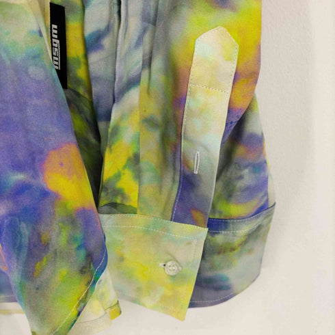 エムエスジーエム MSGM タイダイプリント レーヨンL/Sシャツ メンズ US:40