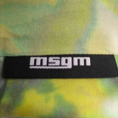 エムエスジーエム MSGM タイダイプリント レーヨンL/Sシャツ メンズ US:40
