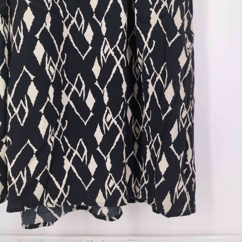 ザラ ZARA 総柄プリント レーヨン ハーフボタンシャツワンピース レディース import:M