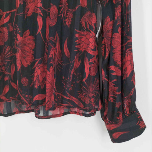 ザラ ZARA SHEER FLORAL BLOUSE シアーフローラルブラウス レディース import:L