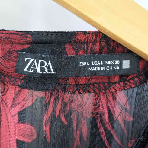 ザラ ZARA SHEER FLORAL BLOUSE シアーフローラルブラウス レディース import:L