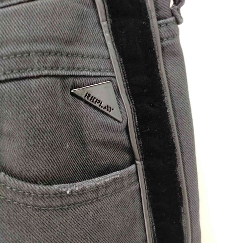 リプレイ REPLAY ROXEL 11oz レフトハンドブラックコンフォートデニム メンズ 26