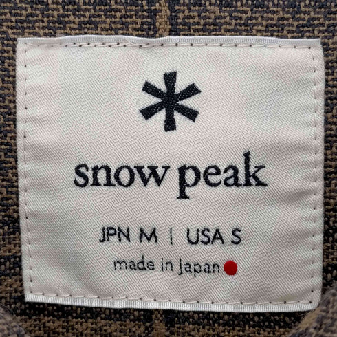 スノーピーク Snow Peak チェック ステンカラーロングコート メンズ JPN:M