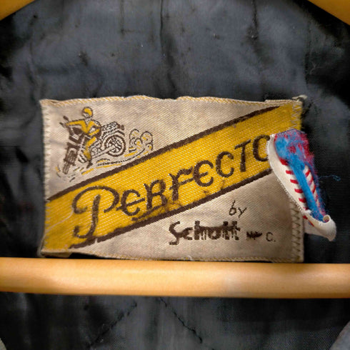 ショット Perfecto by Schott 80-90S USA製 バイカータグ 本革 ダブルライダースジャケット メンズ US:38