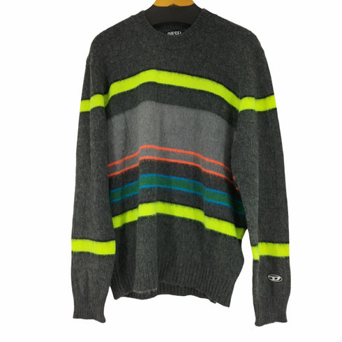 ディーゼル DIESEL K-PUEBLO アクリルアルパカ ボーダーニット メンズ import:L