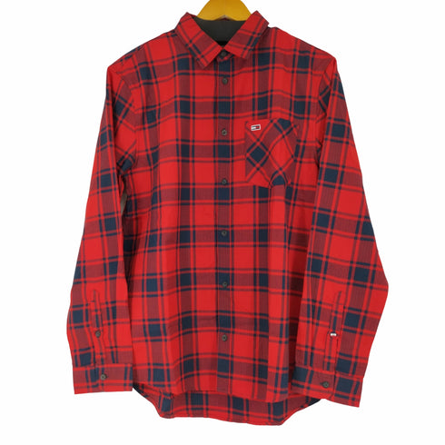 トミージーンズ tommy jeans CLASSIC FIT チェックフランネルシャツ メンズ import:M