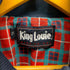 キングルイ King louie 80s USA製 裏地チェックロゴ刺繍プリントハリントンジャケット メンズ JPN:XL
