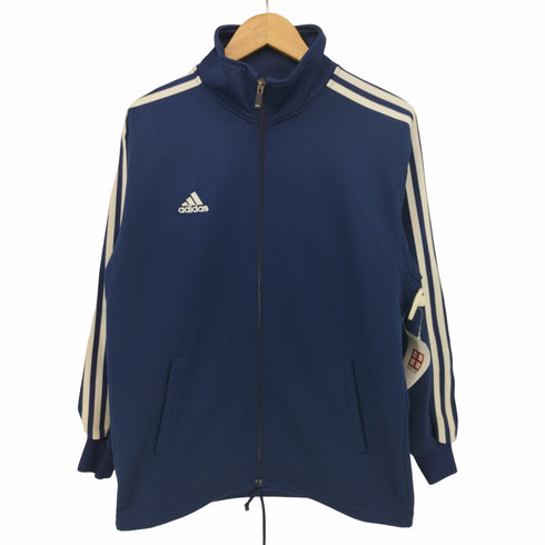 アディダス adidas バック プリント ロゴ フルジップ 3ライン トラック ジャケット ジャージ メンズ 160